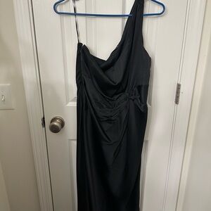 Abercrombie and Fitch One Shoulder Black Dress Large